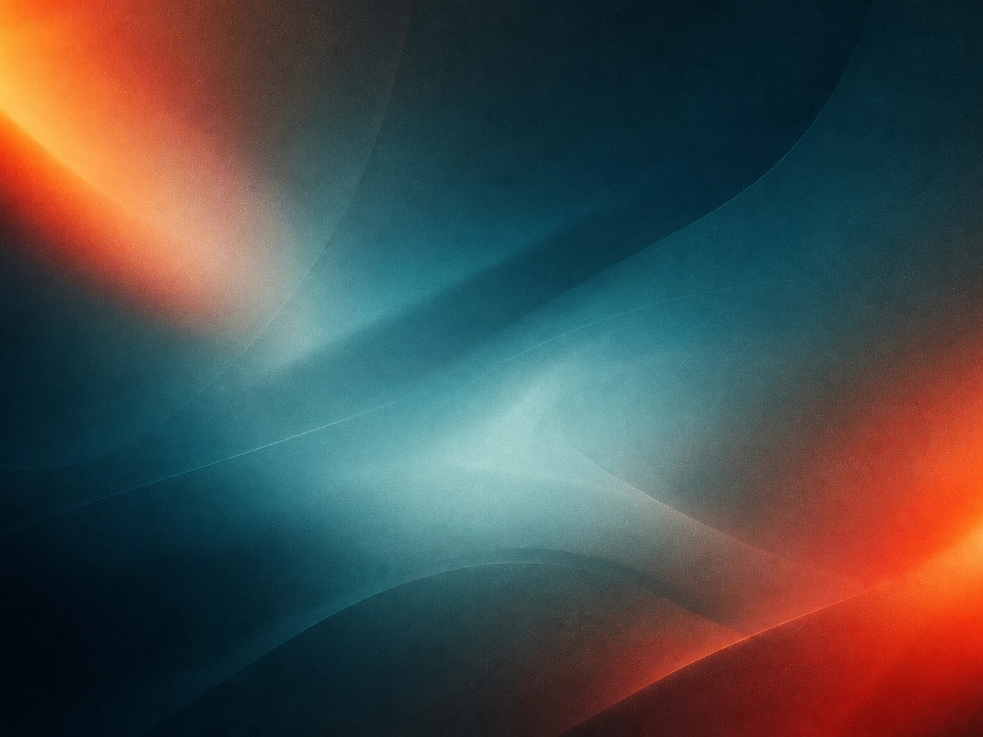 Abstract Amber omnichannel background with teal and vermilion light